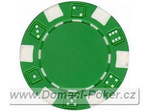 Poker žetony Kostka 11,5gr. - Zelený