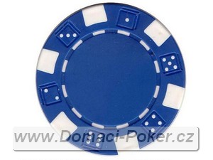 Poker žetony Kostka 11,5gr. - Tmavě modrý