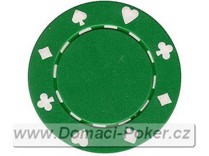 Poker žetony Bez potisku 11,5gr. - Zelený