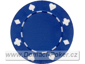 Poker žetony Bez potisku 11,5gr. - Tmavě modrý