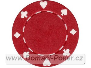 Poker žetony Bez potisku 11,5gr. - Červený
