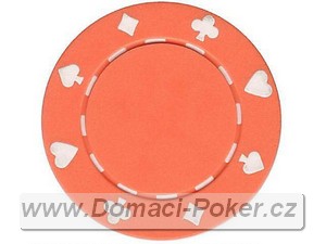 Poker žetony Bez potisku 11,5gr. - Oranžový