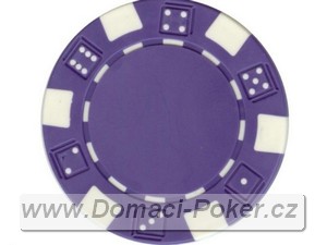 Poker žetony Kostka 11,5gr. - Fialový