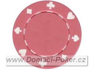 Poker žetony Bez potisku 11,5gr. - Růžový