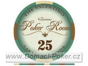 Valentino Poker Room 10,5gr. - Hodnota 25 - tmavě zelený