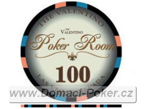 Valentino Poker Room 10,5gr. - Hodnota 100 - černý