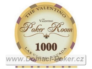 Valentino Poker Room 10,5gr. - Hodnota 1000 - žlutý