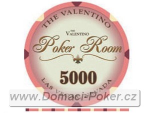 Valentino Poker Room 10,5gr. - Hodnota 5000 - růžový