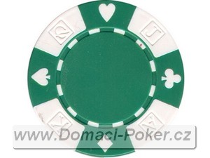 Poker žeton Suit AKQJ - Zelený
