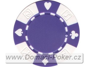 Poker žeton Suit AKQJ - Fialový