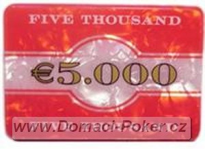 High Stakes Plaketa 41gr. - Hodnota 5000€ - červená