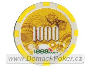 Poker žetony 888 - Hodnota 1000 - žluté