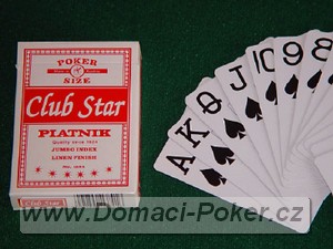 Hrací karty na poker Piatnik Starclub - červené Jumbo