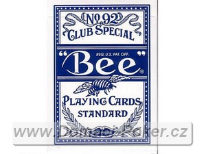 Hrací karty Bee 92 poker index modré