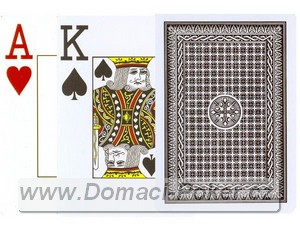 Poker karty Lion 100% Plast - černé