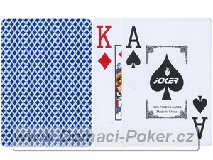 Plastové karty na poker Bird 888 100% Plast - modré