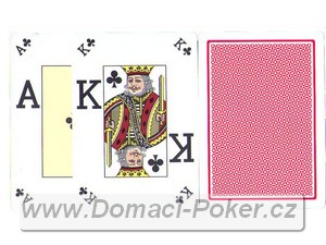 Plastové karty na poker Fournier Vision - červené