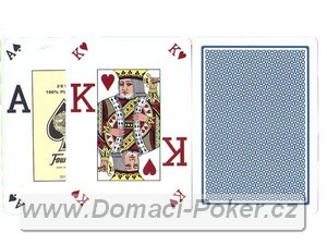 Plastové karty na poker Fournier Vision - modré