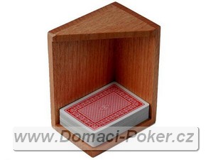 Odkládací box na 6 balíčků karet - mahagon