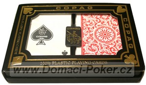 Karty Copag 100% Plast 2-Pack - pokersize poker index