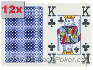 Plastové karty Copag - modré, jumbo, 4-indexy - 12pk