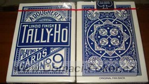 Hrací karty Tally-Ho Fan circle - modré