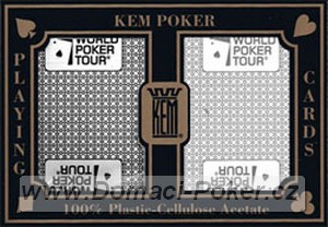 Hrací karty KEM WPT (World Poker Tour) černostříbrné