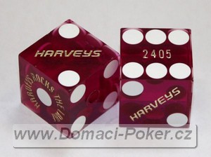 Kostka kasino Harveys fialová