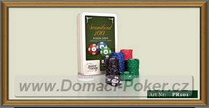 Poker Range 100 žetonů s potiskem v plechovce, 7,5 gr. (pr101)