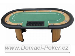 Pokerový stůl - Nevada 4 ovál s dealerem - zelený