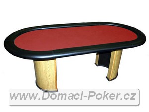 Pokerový stůl - Nevada ovál - červený