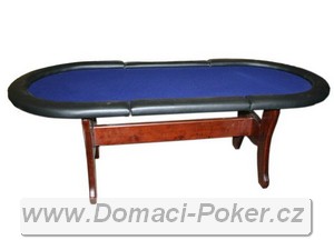 Pokerový stůl - ovál, odlehčený - modrý