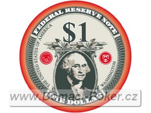 US Bankovky 10,5 gr. - hodnota 1$ červený