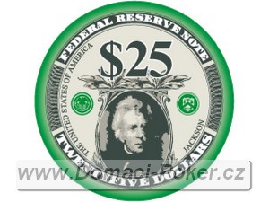US Bankovky 10,5 gr. - hodnota 25$ zelený