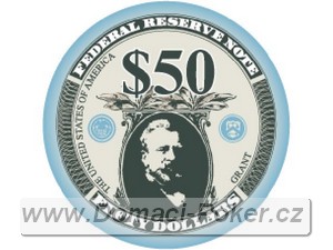 US Bankovky 10,5 gr. - hodnota 50$ světle modrý