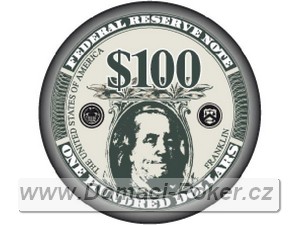 US Bankovky 10,5 gr. - hodnota 100$ černý