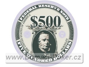 US Bankovky 10,5 gr. - hodnota 500$ světle fialový