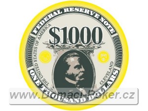 US Bankovky 10,5 gr. - hodnota 1000$ žlutý