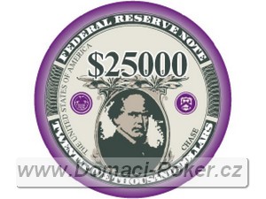 US Bankovky 10,5 gr. - hodnota 25000$ fialový