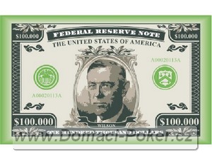 US Bankovky - Plaketa hodnoty 100.000$ zelená