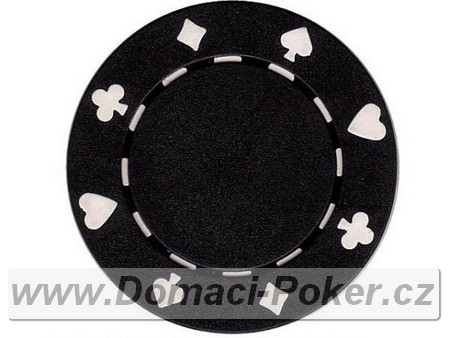 Poker žetony Bez potisku 11,5gr. - Černý