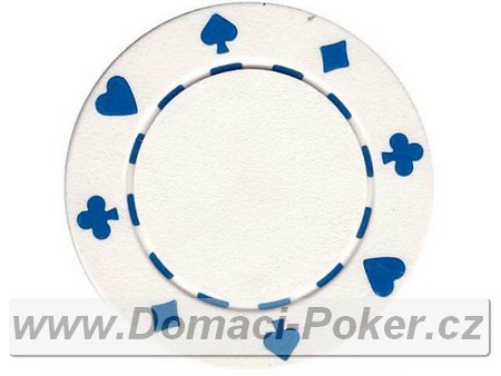 Poker žetony Bez potisku 11,5gr. - Bílý