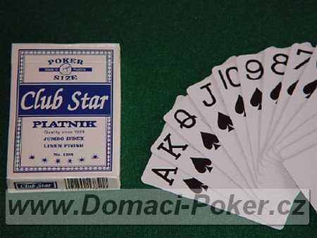Hrac karty na poker Piatnik Starclub - modr Jumbo