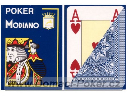 Modiano 100% Plast Poker Cristallo Jumbo Index - modr