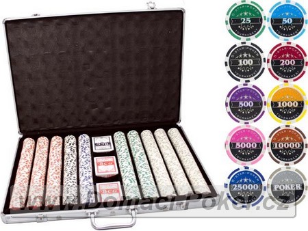 Poker etony 5-Star 1000 vlastn poker set