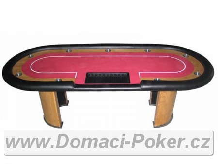 Pokerov stl - Nevada 4 XXL ovl s dealerem - erven