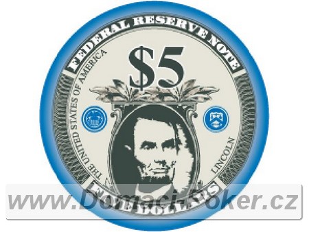 US Bankovky 10,5 gr. - hodnota 5$ modr