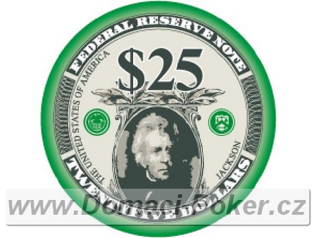 US Bankovky 10,5 gr. - hodnota 25$ zelen
